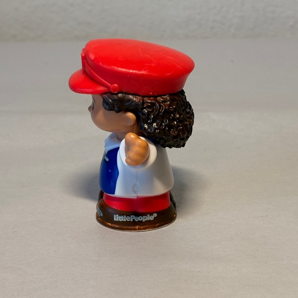 Fisher-Price Little People Toy Kids OS Red Good Train Conductor Figure DYF25 - Picture 3 of 7